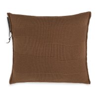 Knit Factory Joly Kissen 50x50 cm Gestreift Braun