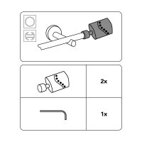 Gardinia Endstück Flat für Ø 19 mm champagner 7,0 cm