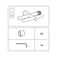 Gardinia Endkappe für Ø 19 mm champagner 2,0 cm