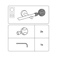 Gardinia Endstück Disc für Ø 19 mm cappuccino/champagner 7,0 cm