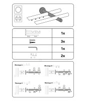 Gardinia Kombiträger 2-Lauf offen für Ø 19 mm silber 9 / 6 cm