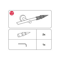 Gardinia Endstück Spitze für Ø 20 mm messing-matt cm