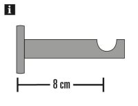 Gardinia Träger 1-Lauf offen für Ø 25 mm...