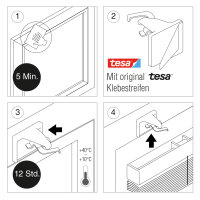 Gardinia Klebeträger-Set weiß cm