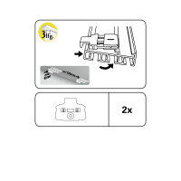 Gardinia Deckenclip für 3-läufige Flächenvorhangschiene weiß 5,6 x 4 cm cm