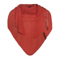 Knit Factory Lola DreiecksSchal 190x85 cm Glatt Rot