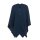 Knit Factory Jazz Poncho capes One Size Glatt Dunkelblau