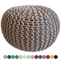 Soma Pouf Ø 55 cm Strickhocker Sitzpouf Sitzpuff...