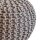 Soma Pouf Ø 55 cm Strickhocker Sitzpouf Sitzpuff Grobstrick-Optik extrahoch Höhe 37 cm (BxHxL) 55 x 37 x 55 cm beige