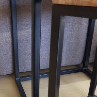 Soma Couchtisch Set 2 Stück Wohnzimmer Tisch Satztisch Dallas Metall-Gestell schwarz oder weiß (BxHxL) 40 x 50 x 65 cm schwarz matt - tabacco