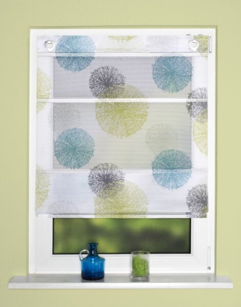 Home Wohnideen Magnetrollo Bambusoptik "Rawlins" 130 x 60 cm Blau Grün