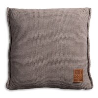 Knit Factory Uni Kissen Taupe - 50x50