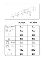 Gardinia Gardinenstangen Set Paros 1-Lauf Ø 22/19 mm aluminium 100-190