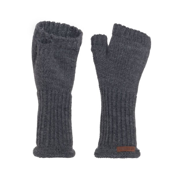 Knit Factory Cleo Handschuhe One Size Glatt Anthrazit