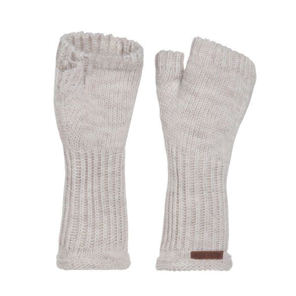 Knit Factory Cleo Handschuhe One Size Glatt Beige