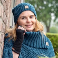 Knit Factory Cleo Handschuhe One Size Glatt Dunkelblau