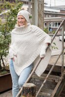 Knit Factory Nicky Poncho One Size Glatt Schwarz