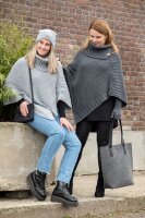 Knit Factory Nicky Poncho One Size Glatt Anthrazit