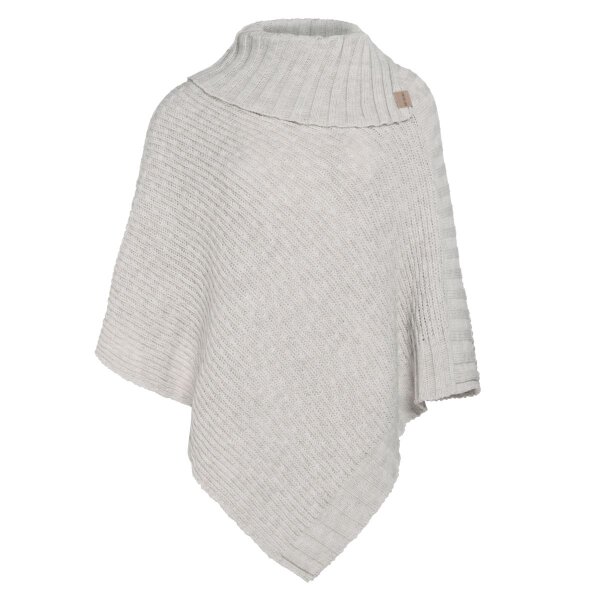 Knit Factory Nicky Poncho One Size Glatt Beige