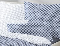 Irisette Mako-Satin Bettwäsche Set Bea 8254 blau 135 x 200 cm + 1 x Kissenbezug 80 x 80 cm