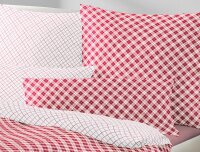 Irisette Mako-Satin Bettwäsche Set Bea 8254 rot 155 x 220 cm + 1 x Kissenbezug 80 x 80 cm