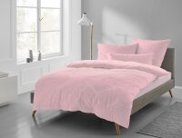 Irisette Mako-Satin Bettwäsche Set Carla 8253 rosa 135 x 200 cm 1 Kissenbezug 80x80 cm