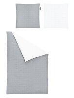 Irisette Mako-Satin Bettwäsche Set Jessica 8256 silber 155 x 220 cm + 1 x Kissenbezug 80 x 80 cm