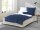 Irisette Mako-Satin Bettwäsche Set Jessica 8256 blau 135 x 200 cm + 1 x Kissenbezug 80 x 80 cm