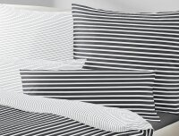 Irisette Mako-Satin Bettwäsche Set Nora 8255 grafit 135 x 200 cm + 1 x Kissenbezug 80 x 80 cm