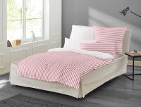 Irisette Mako-Satin Bettwäsche Set Nora 8255 rosa 155 x 220 cm + 1 x Kissenbezug 80 x 80 cm