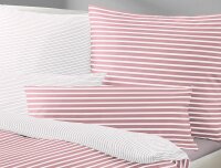 Irisette Mako-Satin Bettwäsche Set Nora 8255 rosa 155 x 220 cm + 1 x Kissenbezug 80 x 80 cm