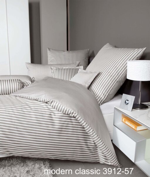 Janine Mako-Satin Bettwäsche 155X220,80x80 2 teilig  modernclassic 3912-57-512 vulkan