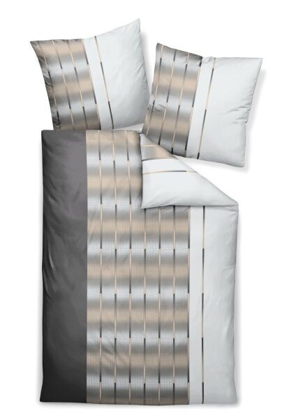 Janine Mako-Satin Bettwäsche 135X200,80x80 2 teilig  MILANO 45026-07-500 kaffee