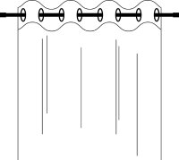 Gerster Ösenschal Uni B = 140 x H =235 cmHalbtransparent Webware Uni natur