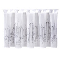 Gerster Bistro Digitaldruck, "Skyline" B = 150 x H =50 cmTransparent Voile Skyline anthrazit