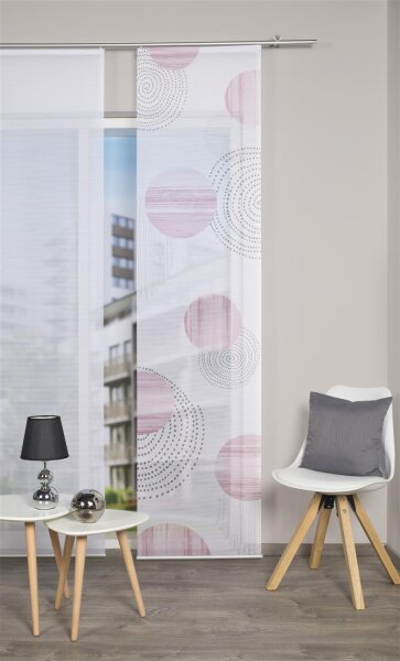 Vision S Schiebevorhang Digitaldruck Bambus-Optik "Neomi" 260 x 60 cm Rose