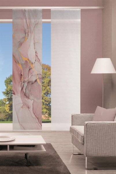 Vision S Schiebevorhang Digitaldruck Bambus-Optik "Marmosa"  260 x 60 cm Rose