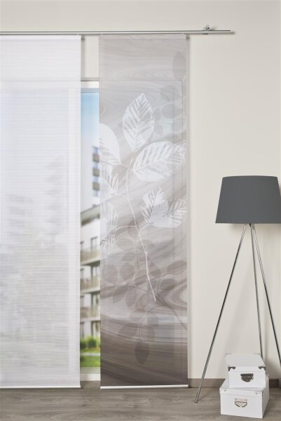 Vision S Schiebevorhang Digitaldruck Bambus-Optik "Toupillon"  260 x 60 cm Taupe