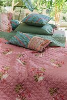 Pip Studio Perkal Dekokissen My Heron Roll Cushion Pink 22X70 22 x 70 cm 1 Zierkissen Rosa