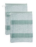 Beddinghouse Sheer Stripe 3 x Waschlappen - Grün 100% Baumwolle, 600 GSM 3 x Waschlappen 16 x 22 cm set von 3