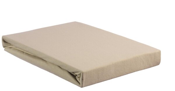 Beddinhouse Jersey, Baumwolle Spannbettlaken  Jersey Tds Sand 160 X 200/220 Cm Hh: 10 Cm 160 x 200/220 cm Steghöhe: 10 cm 1 Splittopper-Spannbettlaken Sand