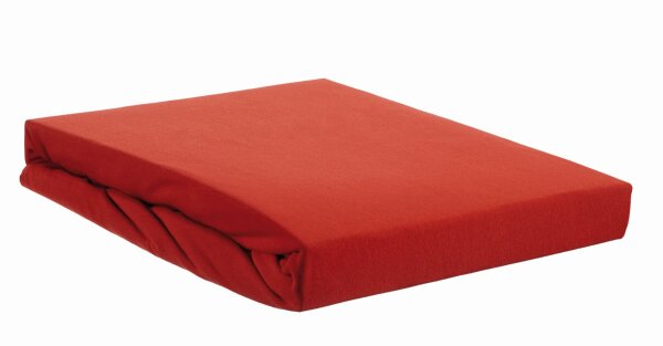 Beddinhouse Jersey-Elasthan Spannbettlaken  Lycra Hl Coral 180/200 X 200/220 Cm Hh: 35 Cm 180/200 x 200/220 cm Steghöhe: 35 cm 1 Spannbettlaken Korallenrot