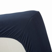 Beddinhouse Jersey-Elasthan Spannbettlaken  Lycra Hl Indigo 70/80 X 200/220 Cm Hh: 35 Cm 70/80 x 200/220 cm Steghöhe: 35 cm 1 Spannbettlaken Indigo