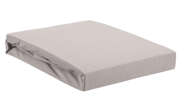 Beddinhouse Jersey-Elasthan Spannbettlaken  Lycra Hl Light Grey 140/ 160 X 200/220 Cm Hh: 35 C 140/160 x 200/220 cm Steghöhe: 35 cm 1 Spannbettlaken Hellgrau