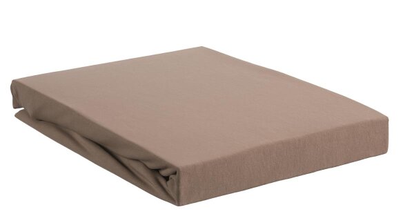 Beddinhouse Jersey-Elasthan Spannbettlaken  Lycra Hl Taupe 140/ 160 X 200/220 Cm Hh: 35 C 140/160 x 200/220 cm Steghöhe: 35 cm 1 Spannbettlaken Taupe