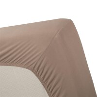 Beddinhouse Jersey-Elasthan Spannbettlaken  Lycra Hl Taupe 140/ 160 X 200/220 Cm Hh: 35 C 140/160 x 200/220 cm Steghöhe: 35 cm 1 Spannbettlaken Taupe