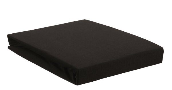 Beddinhouse Jersey-Elasthan Spannbettlaken  Lycra Td Black 140/160 X 200/220 Cm Hh: 10 Cm 140/160 x 200/220 cm Steghöhe: 10 cm 1 Topper-Spannbettlaken Schwarz