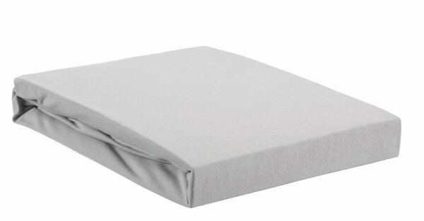 Beddinhouse Jersey-Elasthan Spannbettlaken  Lycra Td Light Grey 70/80 X 200/220 Cm Hh: 10 Cm 70/80 x 200/220 cm Steghöhe: 10 cm 1 Topper-Spannbettlaken Hellgrau