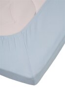 Beddinhouse Jersey-Elasthan Spannbettlaken  Lycra Tds Light Blue 160 X 200/220 Cm Hh: 10 Cm 160 x 200/220 cm Steghöhe: 10 cm 1 Splittopper-Spannbettlaken Hellblau