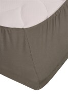 Beddinhouse Jersey-Elasthan Spannbettlaken  Lycra Tds Warm Grey 180 X 200/220 Cm Hh: 10 Cm 180 x 200/220 cm Steghöhe: 10 cm 1 Splittopper-Spannbettlaken Warmes Grau